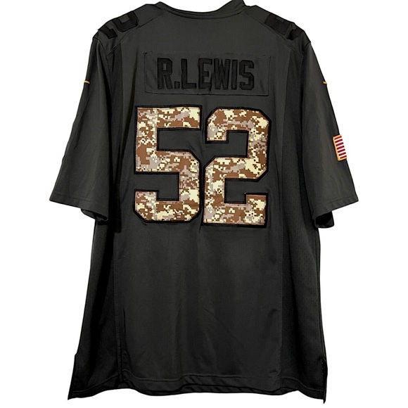 Nike NFL Ray Lewis Baltimore Salute to Service Jersey in Black. Size Large. - Picture 2 of 10